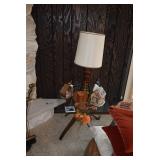 Glass Side Table & Decorations