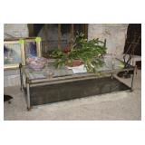 Glass Coffee Table w Decorations