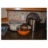 Crock Pot, Bowl, & Stock Pot with Lid