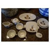 Platter, Casserole Dish, Dishes, Cups, Creamer, & Sugar Bowl