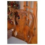 Baker Furniture Large Dining Room Table W/Leaves, 10 Chairs, & Table Pad