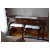 Thomasville Console Table W/Stools
