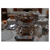 Silver Punch Bowl & Cups