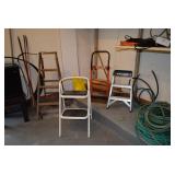 Step Stools, Ladder, Hoses, Extension Cords, & Gardening Tools