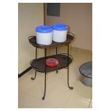 Shelving Unit & Containers with Lids