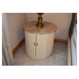 Round Marble Top End Table