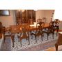 Baker Furniture Large Dining Room Table W/Leaves, 10 Chairs, & Table Pad