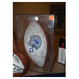 Autographed Football in Case