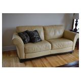 leather Sofa & Pillows