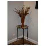 Artificial Plant & Vase On Side Table