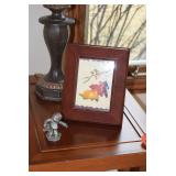 Figure, Framed Art, & Lamp