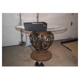 Glass Table On Pedestal