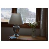 Lamp, Vase, & Artificial Flowers