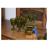 Green Glasses & Wishing Well Decoration