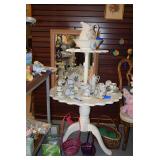 2 Tier Side Table & Tea Cups
