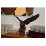 Eagle Figurine & Glasses