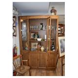 Vintage China Cabinet W/Decorations