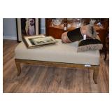 Bench W/Pillows & Art