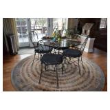Glass Dining Table with 4 Chairs