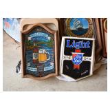 Old Style Lighted Bar Sign & Old Style Light Sign
