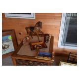 Horse Figurines and Tray