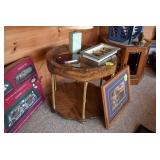 Side Table, Lamp, & Art