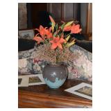 Vase & Artificial Flowers