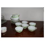 Tea Pot, Cups, & Saucers