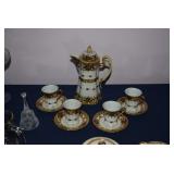 Tea Pot, Cups, & Saucers