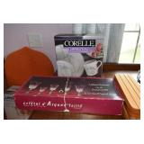 Corelle Dish Set & Crystal Glassware Set 