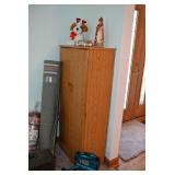 Storage Cabinet, Area Rug, & Electronics 
