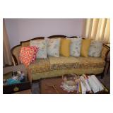 Vintage Sofa & Pillows 