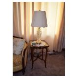 Table Lamp & Vintage Side Table 