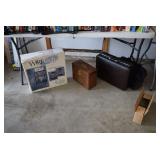 Shelving Rack, Portable File Case, & Suitcases