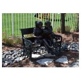 Outside Decoration Boy & Girl on Bench