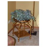 Side Table W Artificial Plant
