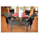 Glass Table & 4 Chairs