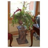 Plant Stand & Artificial Plant in Pot