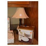 Lamp & 12 Salad Plates