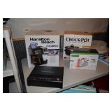 Crock Pot, Spiralizer, Hamilton Beach Flex Brew, & Sentry Safe