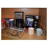 Cuisinart Coffee Maker, Zero Water, Black & Decker Electric Knife, & Cups