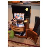 Side Cabinet, TV, & Excercise Tapes