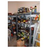 Ladder, garage items
