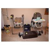 Baby swing, high chair