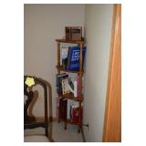 Corner shelf and books