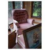 Armchair, ottoman, art
