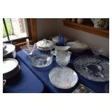 Glass trays, serving bowls