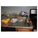 Misc dishes, knives, utensils