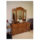 Dresser, mirror, decor