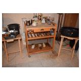 Baking Items, Cart, & Folding Tables